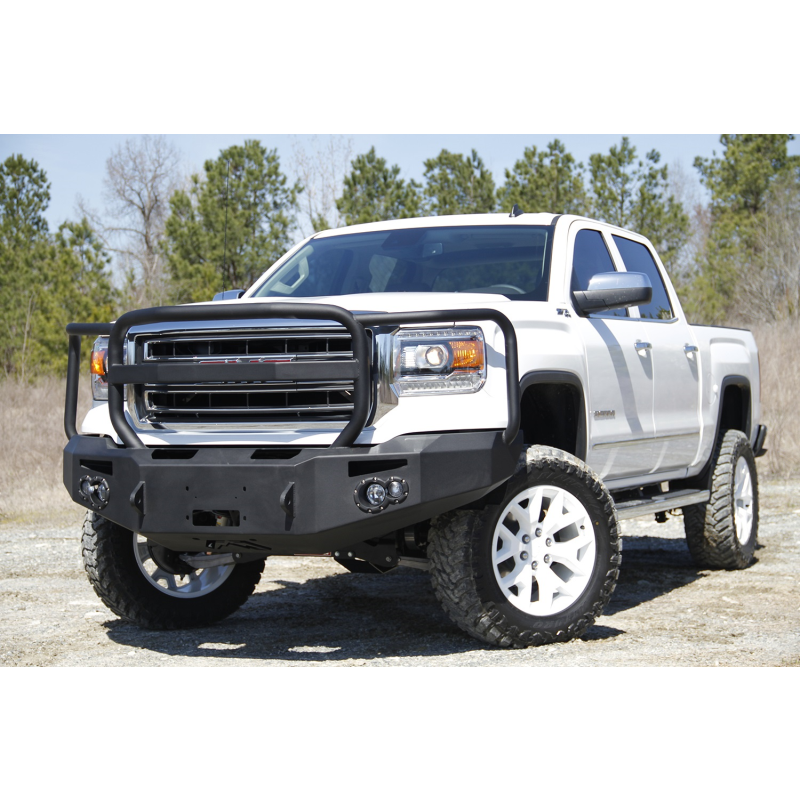 Fab Fours Premium Winch Front Bumper w/ Grille Guard Model GS14-H3150-1