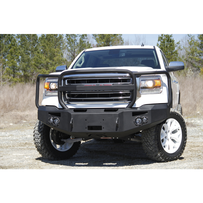 Fab Fours Premium Winch Front Bumper w/ Grille Guard Model GS14-H3150-1