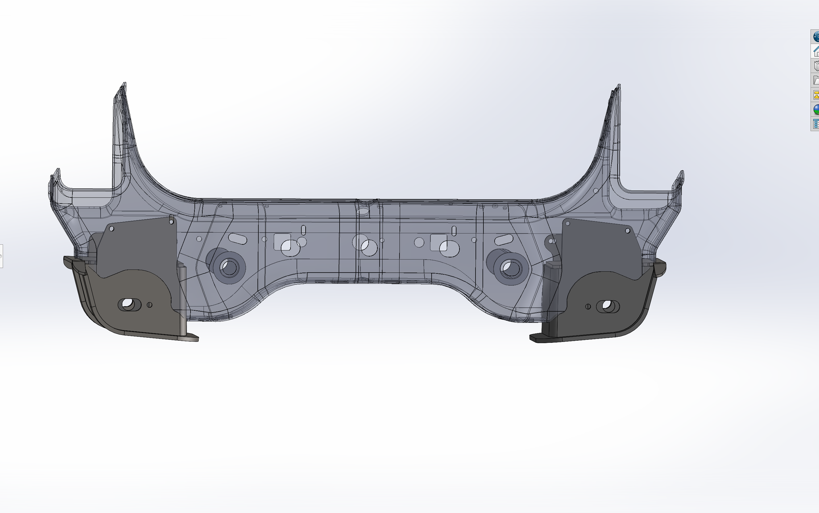 Replacement kit for the front lower arm pocket of 2010-2014 GEN 1 Raptor, showcasing detailed design and structure.