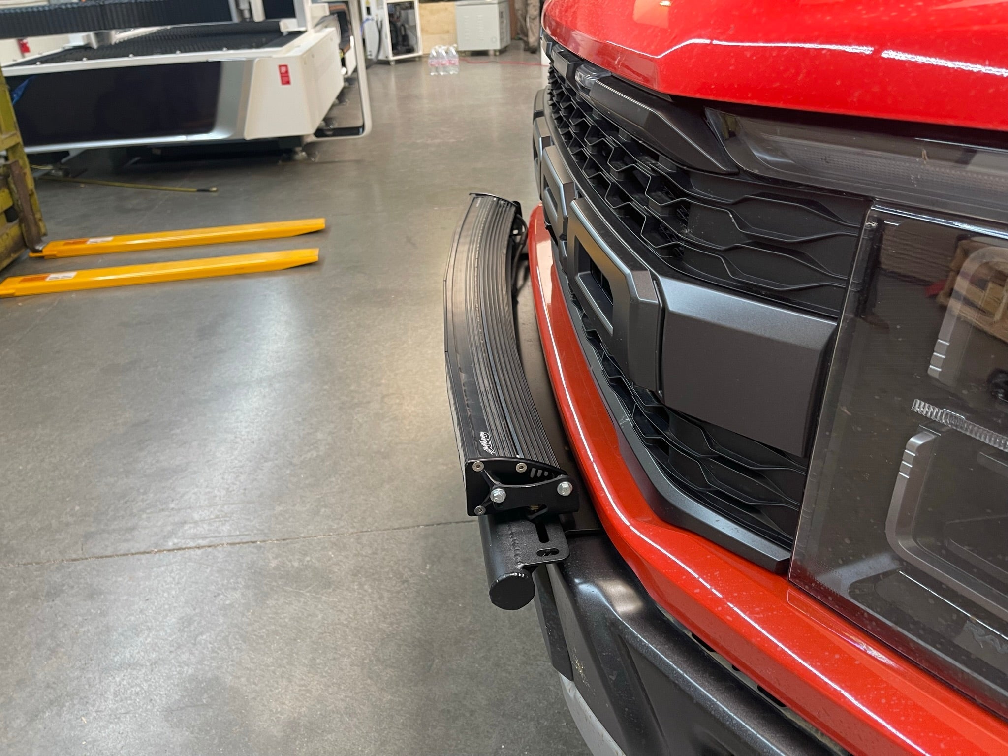 2024 Raptor Front Light Mount Kit for modular bumper, designed for versatile light installation on trucks.