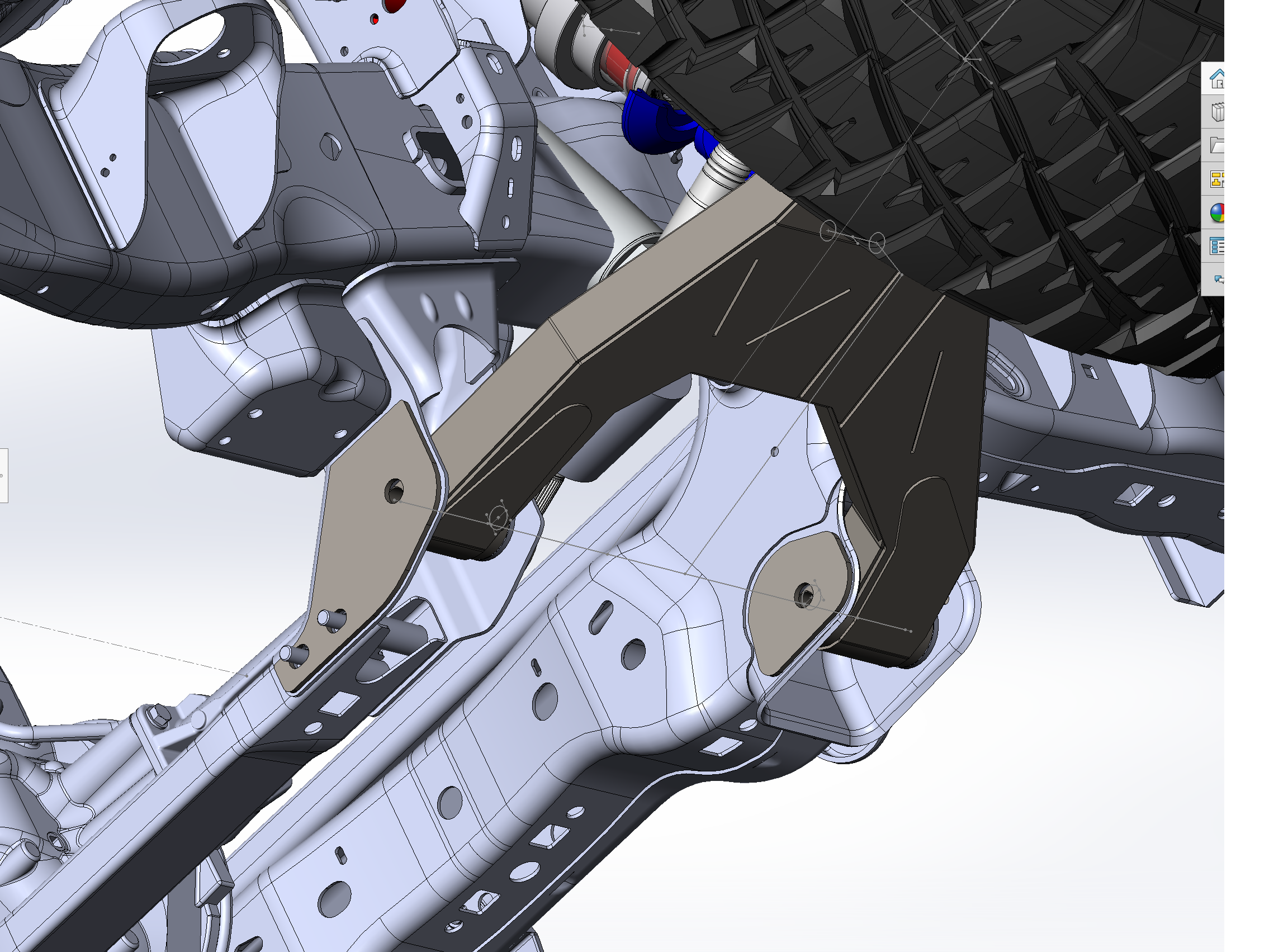 Weld-in plate kit for 2010-2014 Raptor lower arm slot delete, designed for enhanced performance and durability.