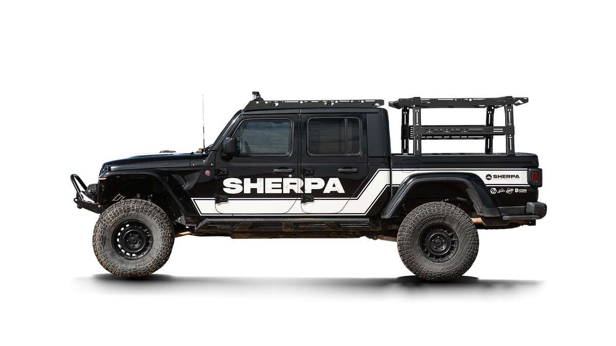 Jeep Gladiator Rack Height PAK System Bed Rack - Sherpa Equipment Company