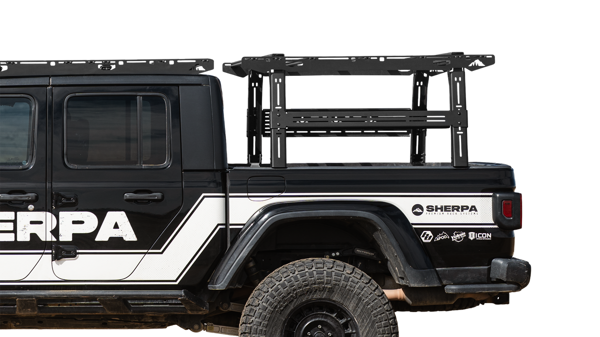 Jeep Gladiator Rack Height PAK System Bed Rack - Sherpa Equipment Company