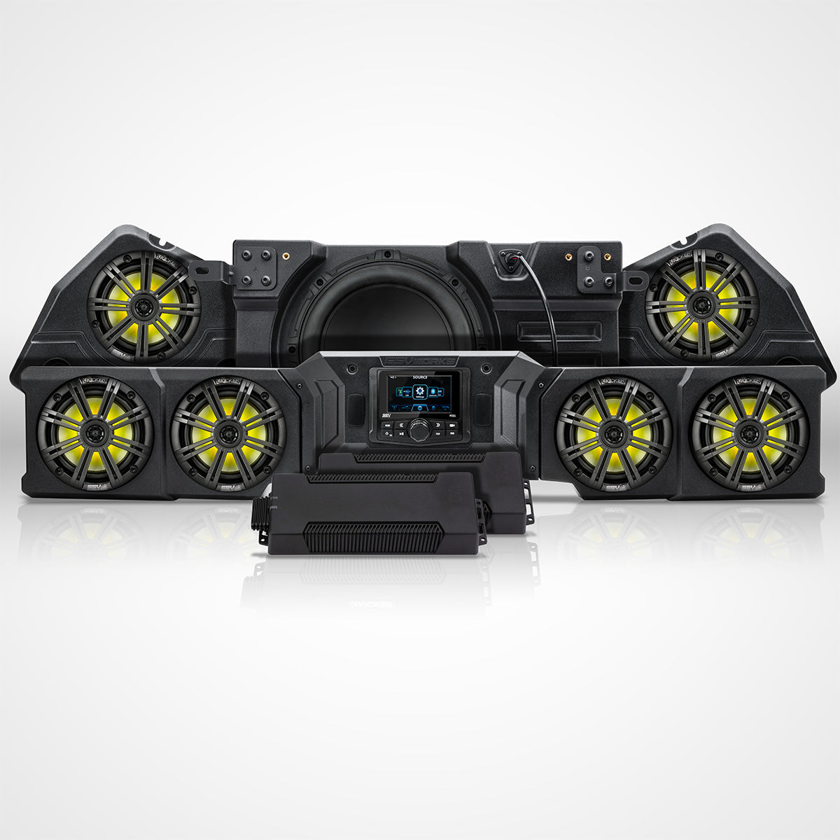 2026-Up CanAm Defender HD11 Phase-5 K-Spec 1,650watt 7-Speaker Audio Kit w/MRB4
