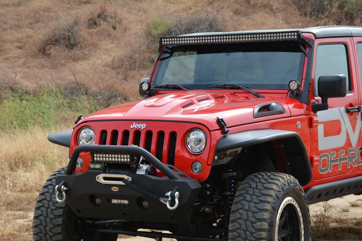 2007 2018 Jeep Wrangler Heat Dispersion Hood DV8 Offroad