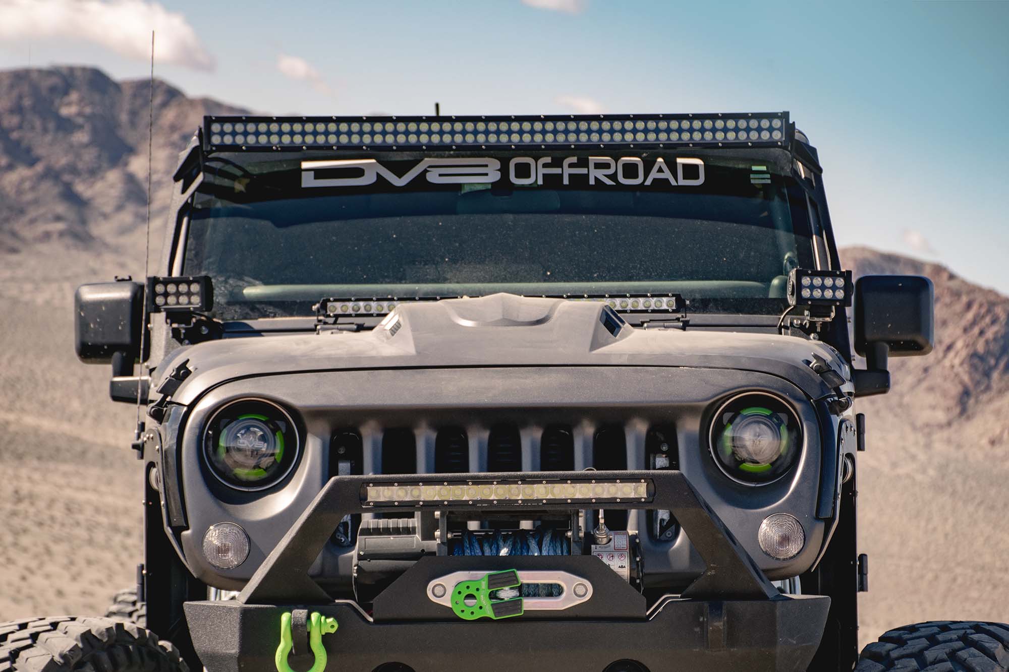 2007 2018 Jeep Wrangler Heat Dispersion Hood DV8 Offroad