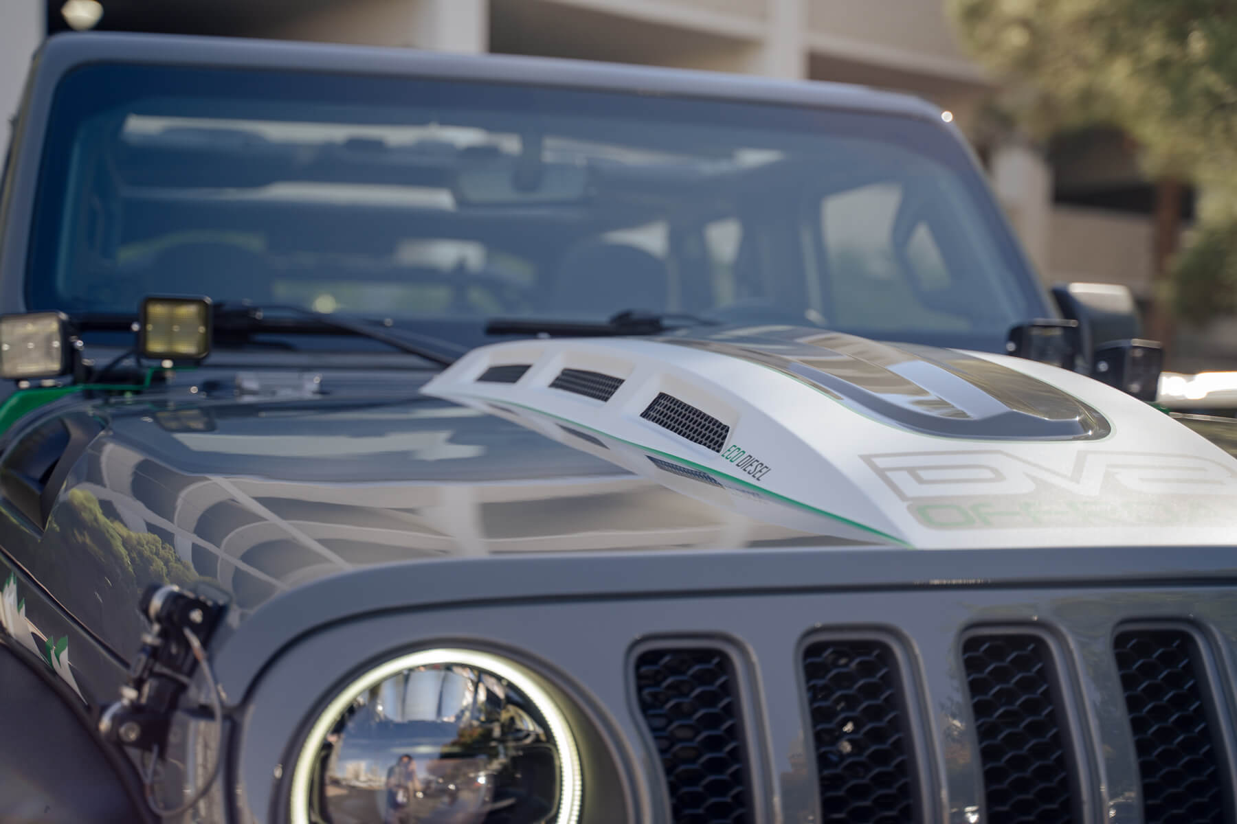 2018 2025 Jeep Wrangler JL JLU Gladiator JT Heat Dispersion Hood Non 392 or Non Mojave DV8 Offroad