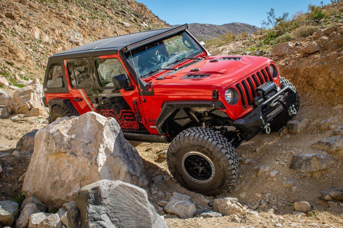 2018 2025 Jeep Wrangler JL JLU Gladiator JT Rubicon Replica Hood Unpainted DV8 Offroad