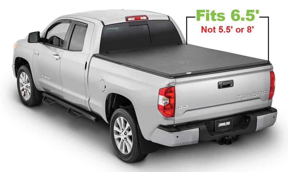 Hard Folding Tonneau Cover 14-21 Toyota Tundra Incl Utility Track Adapter Kit W/O Trail Special Edition Storage Box 6 Foot 7 Inch Tonno Pro