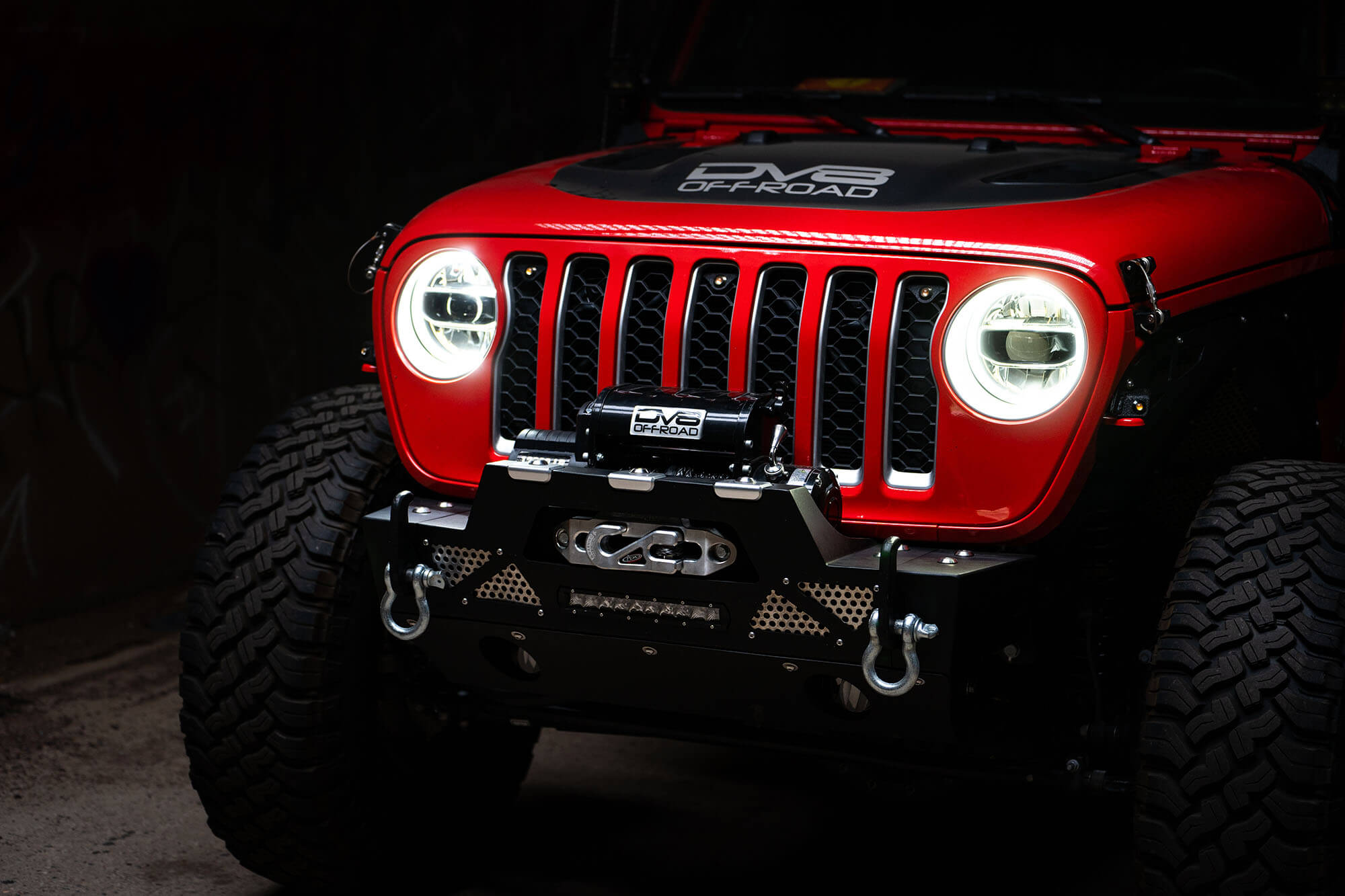 2018 2025 Jeep Jeep Gladiator JT Wrangler JL JLU LED Headlights Chrome DV8 Offroad