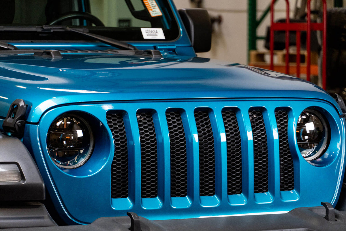 2020 2025 Jeep Gladiator JT Wrangler Headlights Black DV8 Offroad