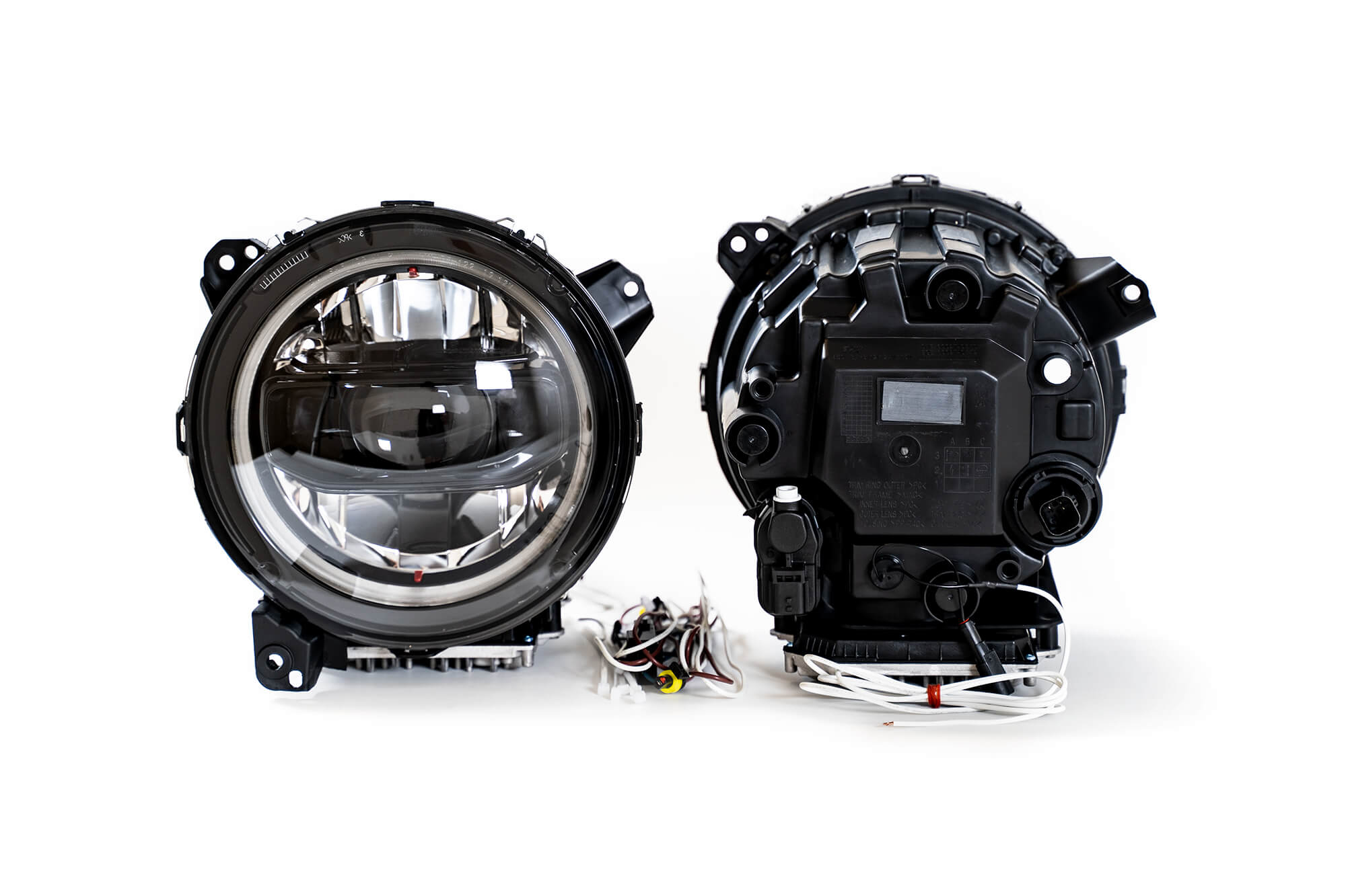 2020 2025 Jeep Gladiator JT Wrangler Headlights Black DV8 Offroad