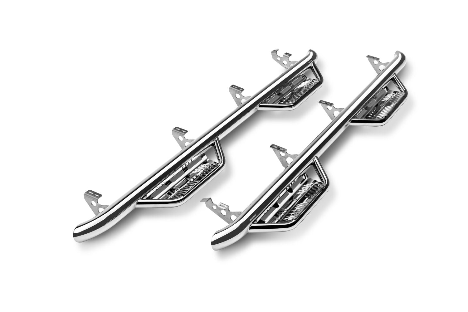 Podium Step SS Cab Length (2 Steps per Side) 3 Inch Main Tube Diameter 2015-2019 Chevy Silverado/GMC Sierra 2500 HD/3500 HD Crew Cab Diesel Engine Polished Stainless NFab