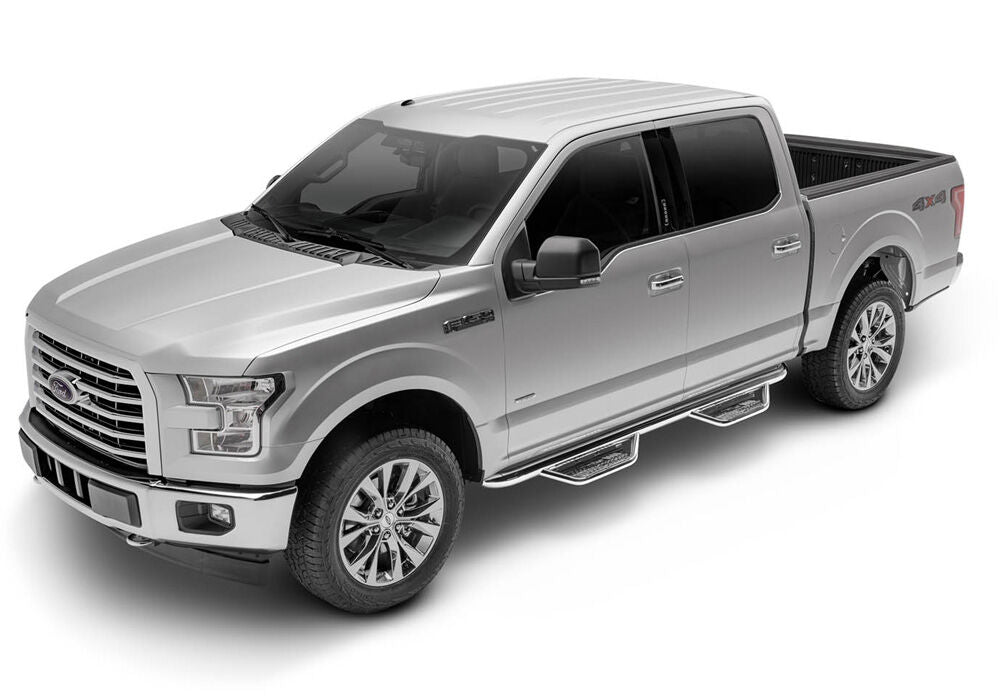 Podium Step SS Cab Length (2 Steps per Side) 3 Inch Main Tube Diameter 1999-2016 Ford F-250/350 SuperCab Polished Stainless NFab