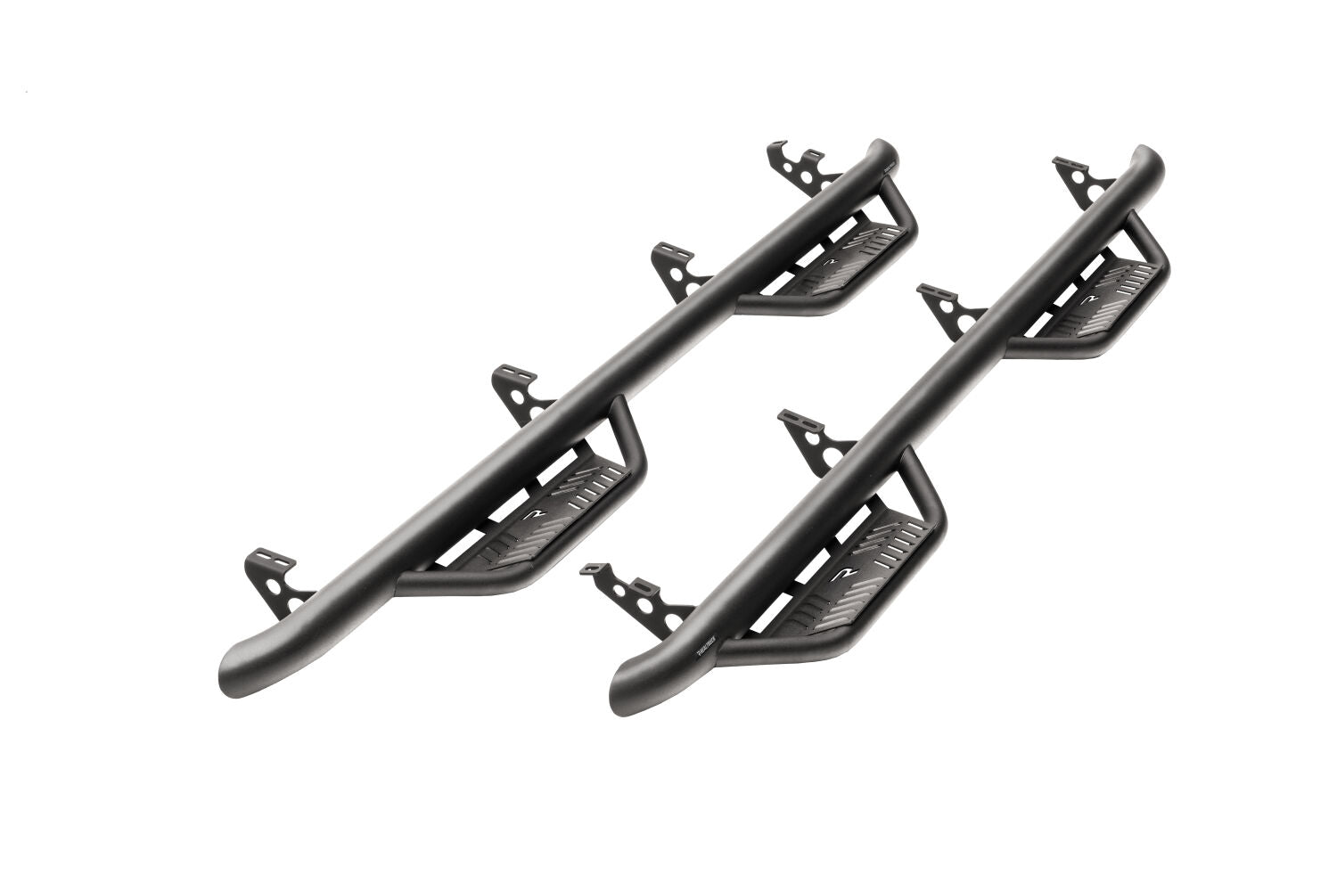 Podium Step LG Cab Length (2 Steps per Side) 3 Inch Main Tube Diameter 1999-2016 Ford F-250/350/450/550 Crew Cab Textured Black NFab