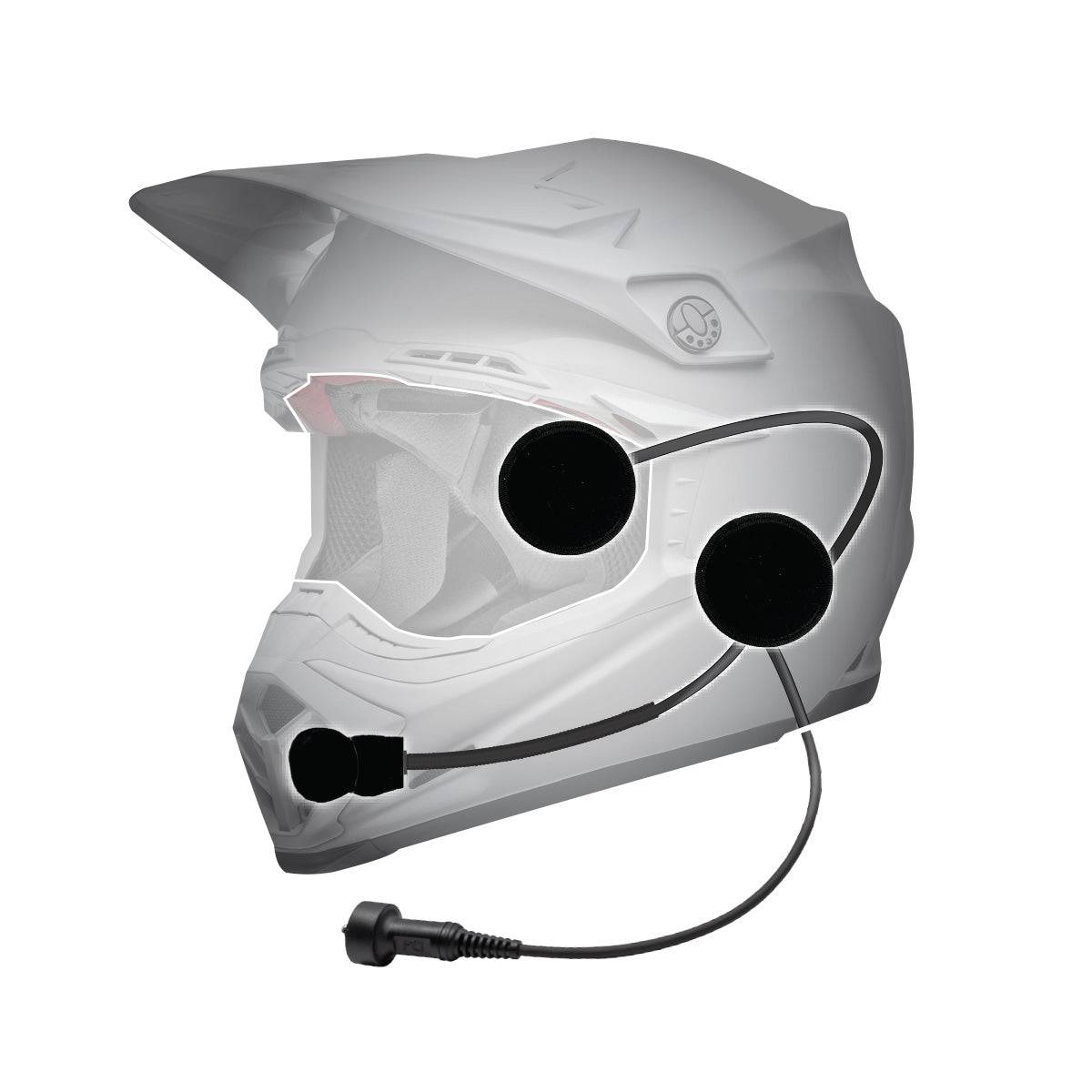 Motorcycle Helmet Wiring Kit with M2 Speakers - PCI Race Radios