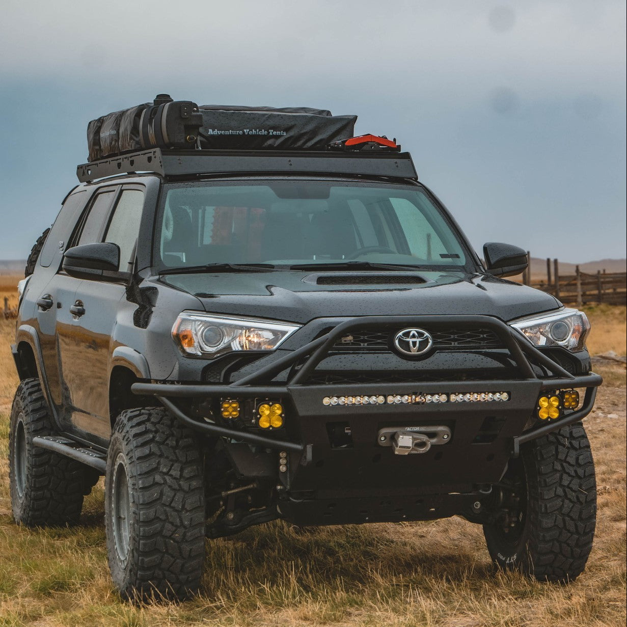 4Runner Hybrid Front Bumper for 5th Gen models (2014-2024) enhances off-road capability and rugged style.