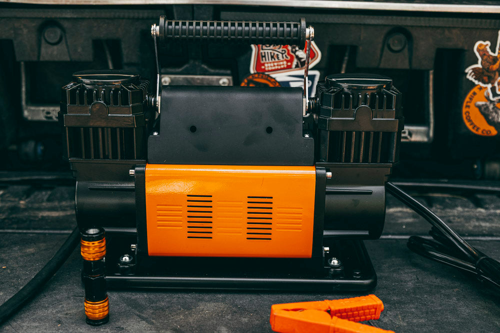 FasterFlate High-Output 12V Dual-Cylinder Compressor