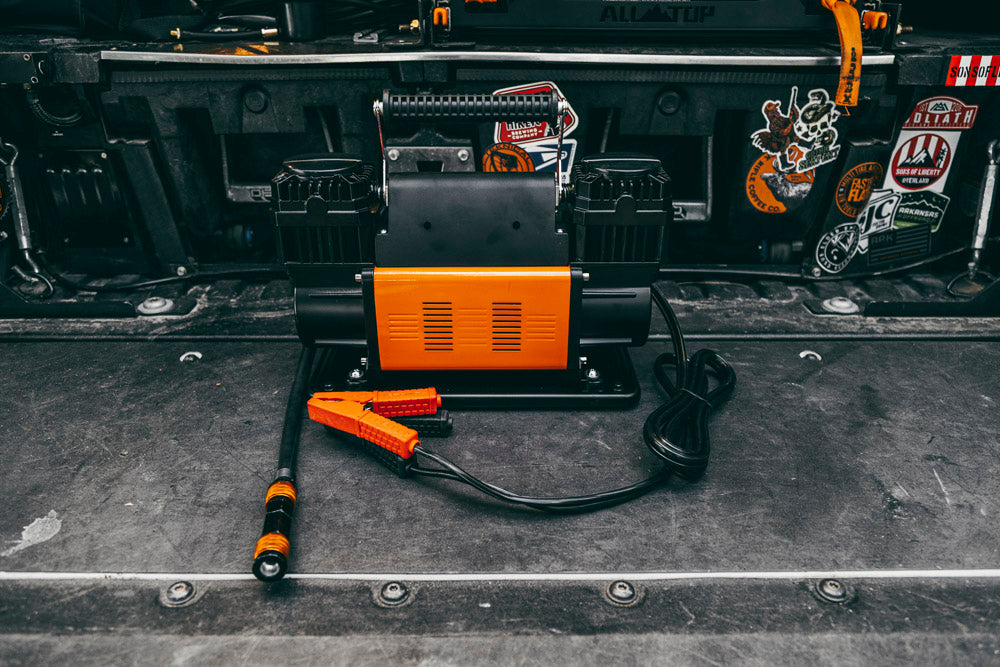 FasterFlate High-Output 12V Dual-Cylinder Compressor