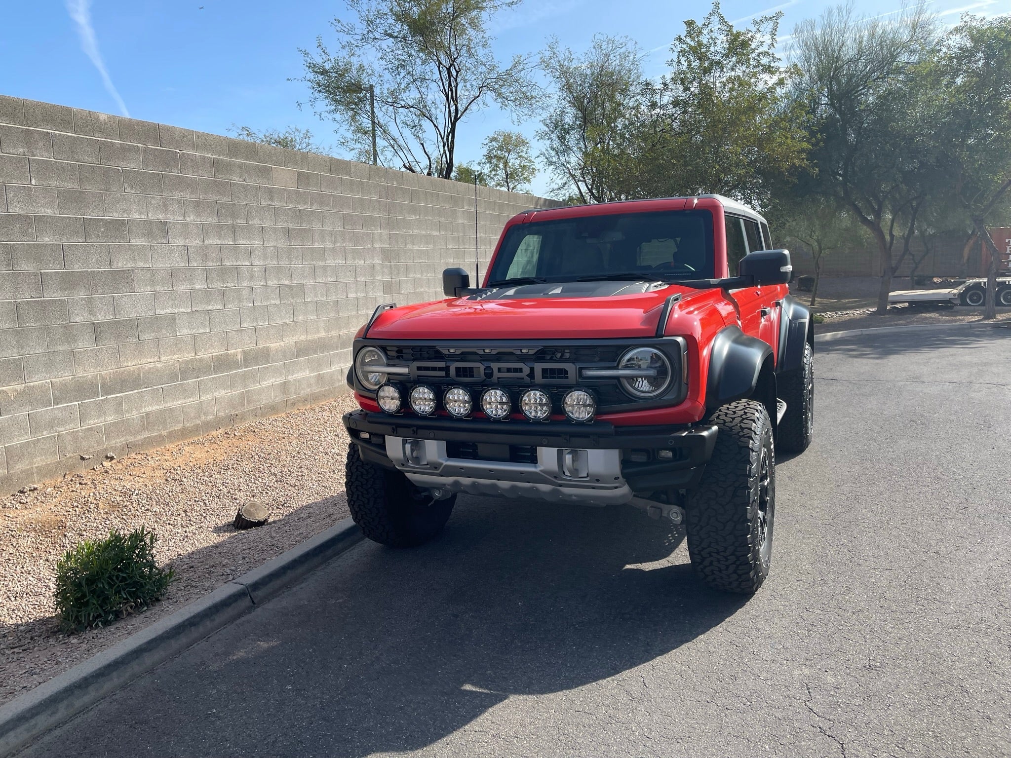 6th Gen Bronco with Front Light Mount Kit installed on modular bumper, showcasing versatility for various lights.