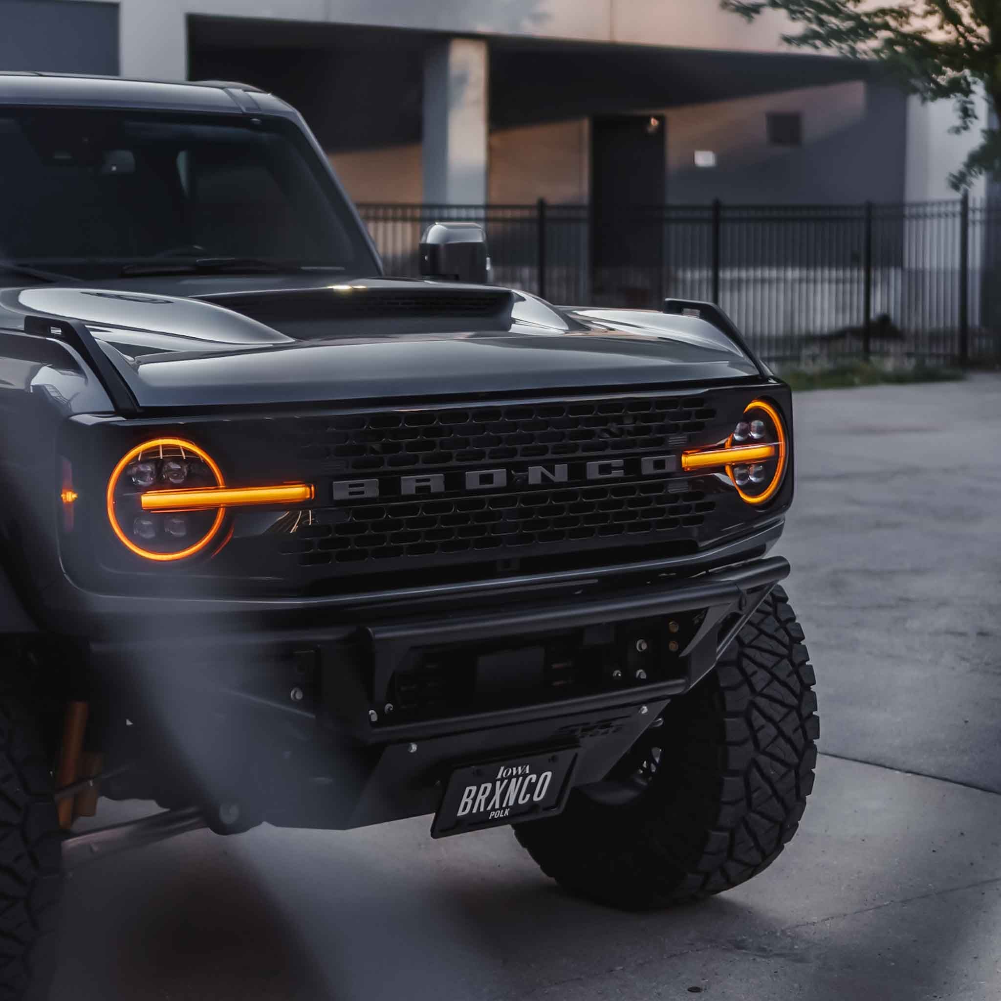 2021-2025 Ford Bronco Ram Air Hood showcasing aggressive design and enhanced airflow for off-road performance.