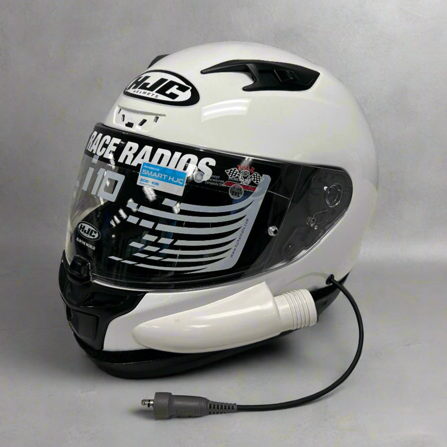 Clearance HJC i10 DOT Helmet - White - PCI Race Radios