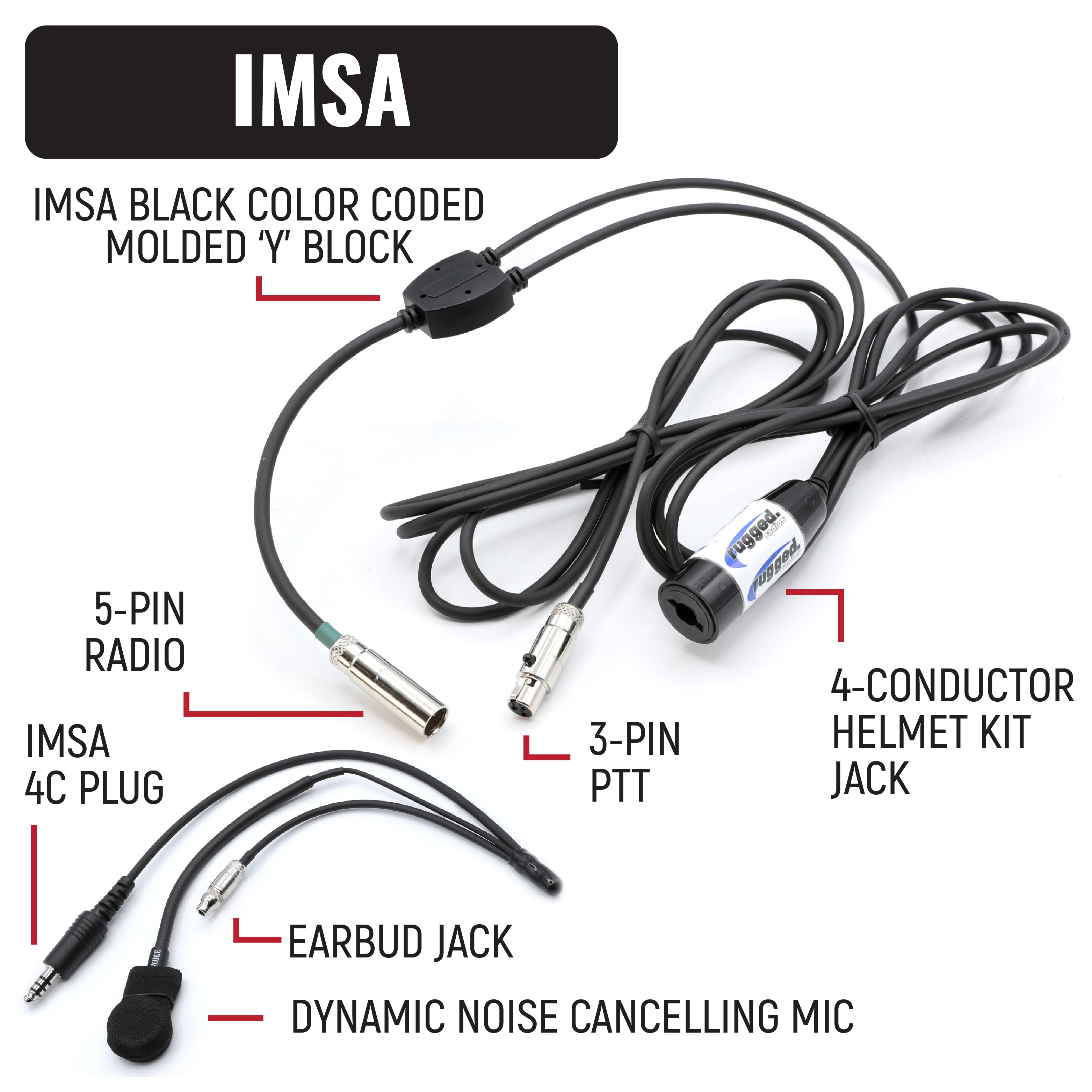 IMSA Driver and Crew Chief Racing Kit with R1 Radios