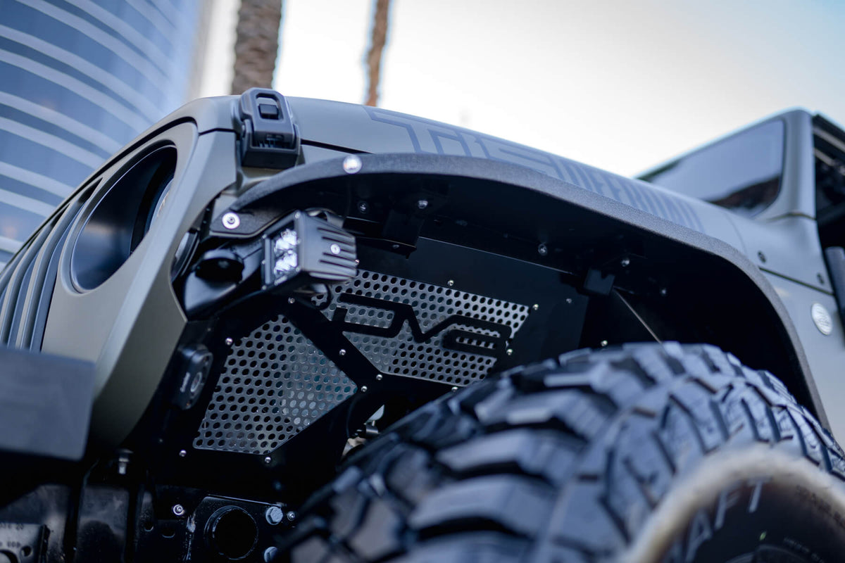 2018 2023 Jeep Wrangler JL JLU Gladiator JT Front Inner Fenders DV8 Offroad