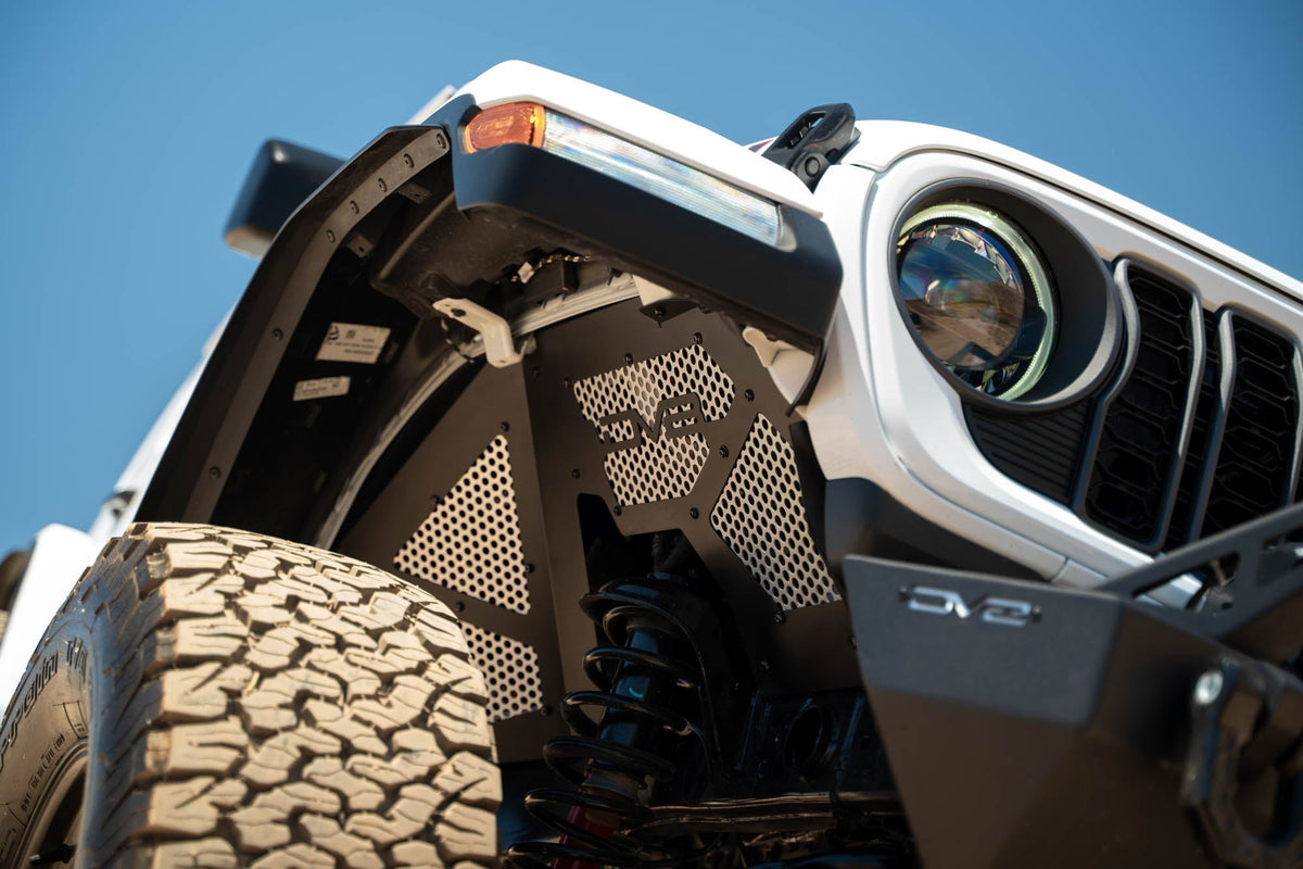 2018 2025 Jeep Wrangler JL JLU Gladiator JT Front Inner Fenders DV8 Offroad