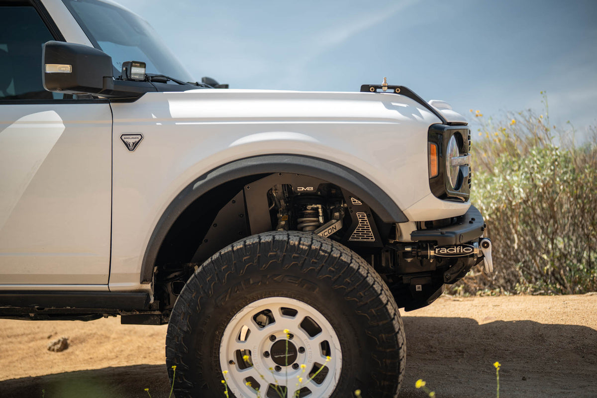 2021 2025 Ford Bronco Addictive Desert Designs Front Inner Fenders DV8 Offroad