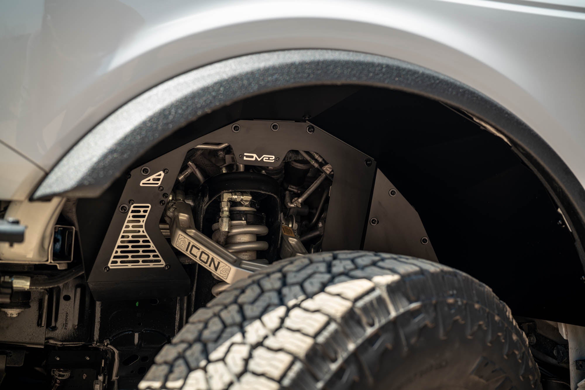 2021 2025 Ford Bronco Addictive Desert Designs Front Inner Fenders DV8 Offroad