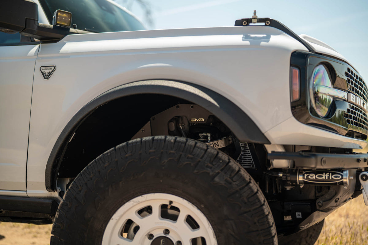 2021 2025 Ford Bronco Addictive Desert Designs Front Inner Fenders DV8 Offroad