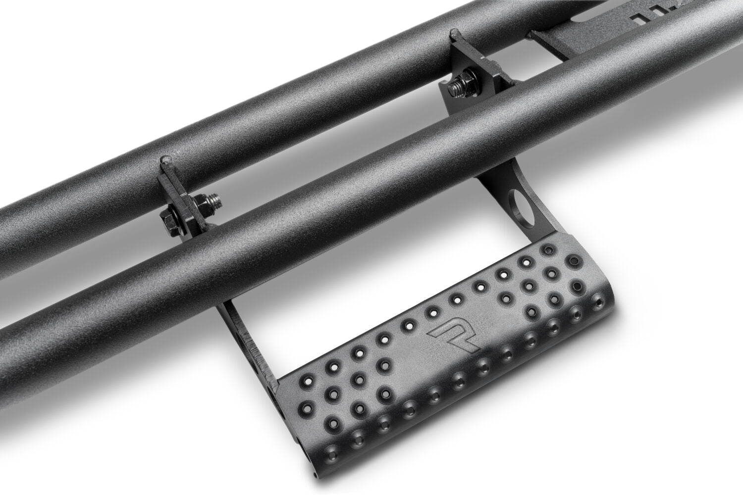 RKR Step System Full Length (1 Step Mount/1 Step per Side) 1.75 Inch Rails 2018-2026 Jeep Wrangler JL 2-Door Textured Black NFab