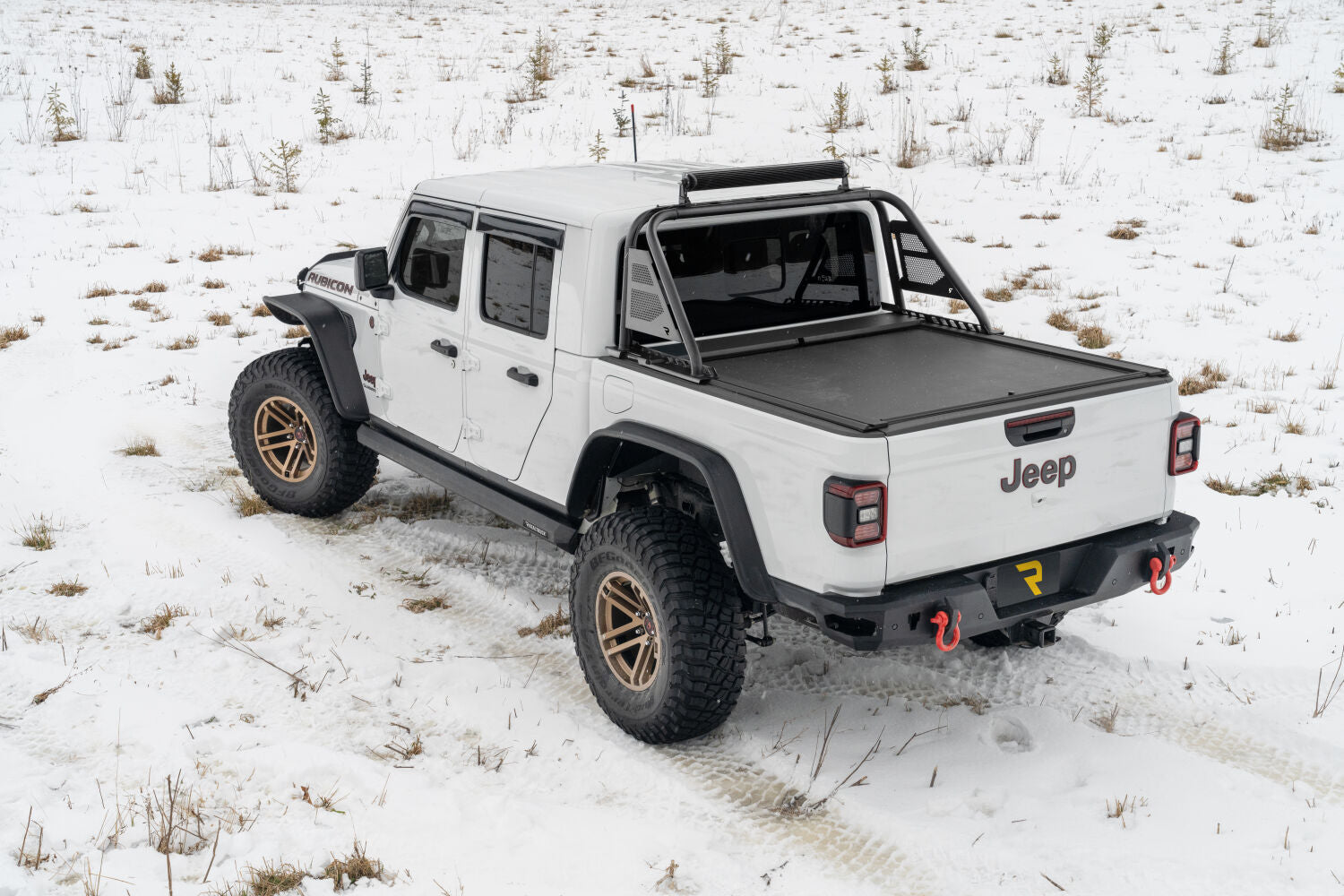 ARC Sports Bar 2020-2024 Jeep Gladiator TX Blk Works with Roll-N-Lock and Rugged Ridge Armis Retractable Bed Cover Only NFab