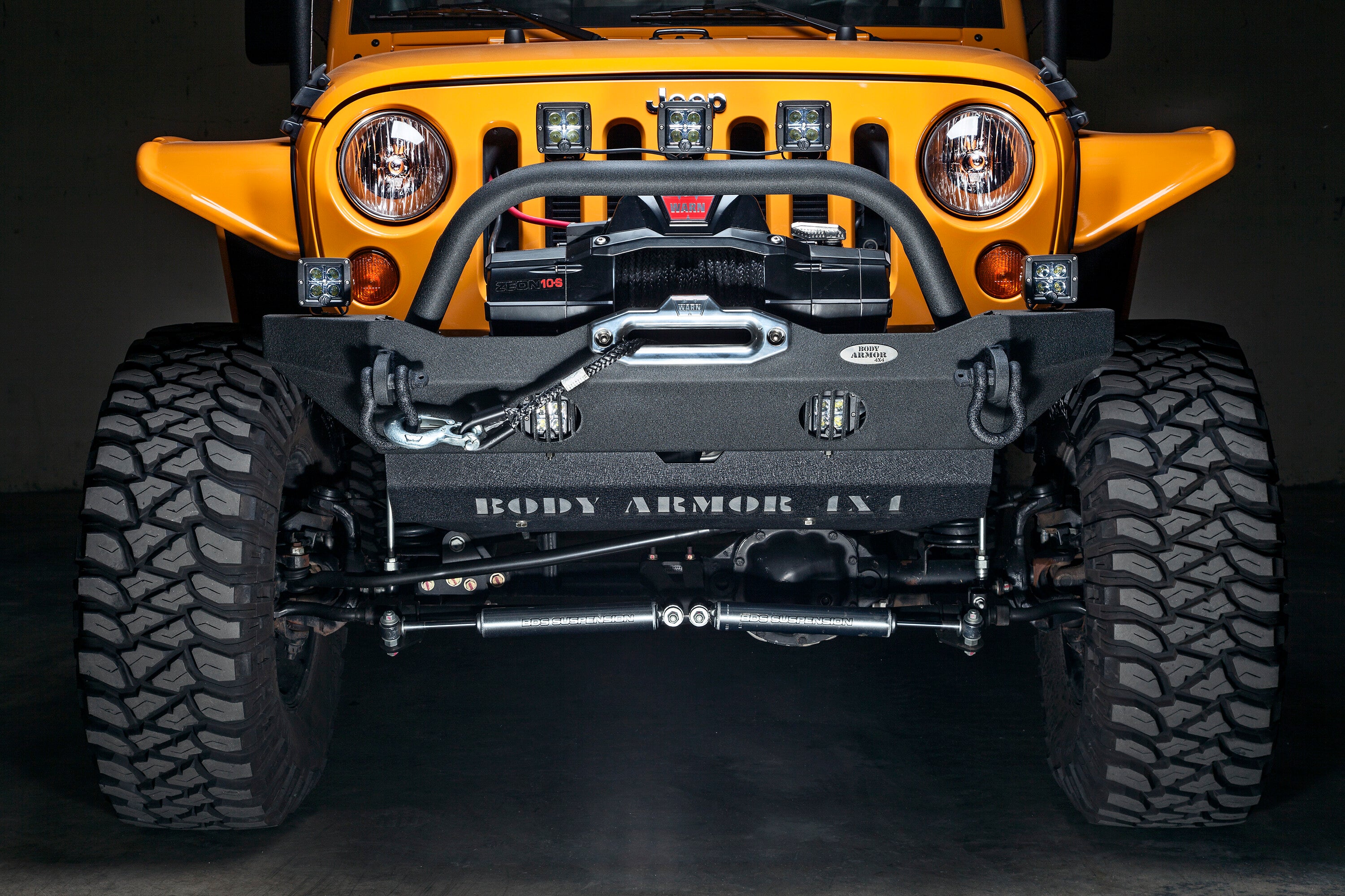 2007-2018 Jeep Wrangler JK Front Bumper Mid-Stubby Body Armor 4X4
