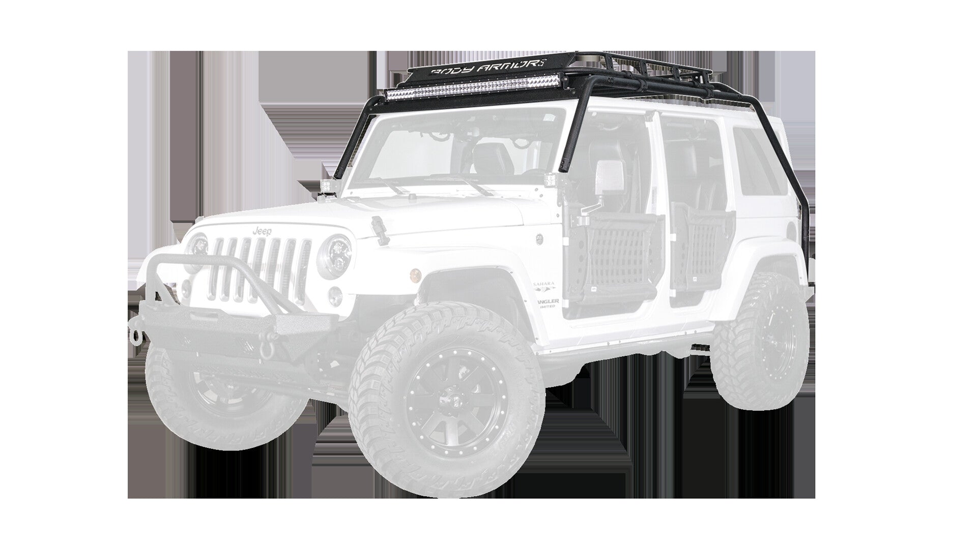 2007-2018 Jeep Wrangler JK Windshield Light Bar Body Armor 4X4