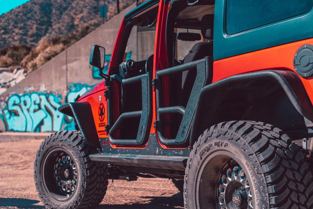 2007-2018 Jeep Wrangler JK Tube Doors Rear, Pair Body Armor 4X4