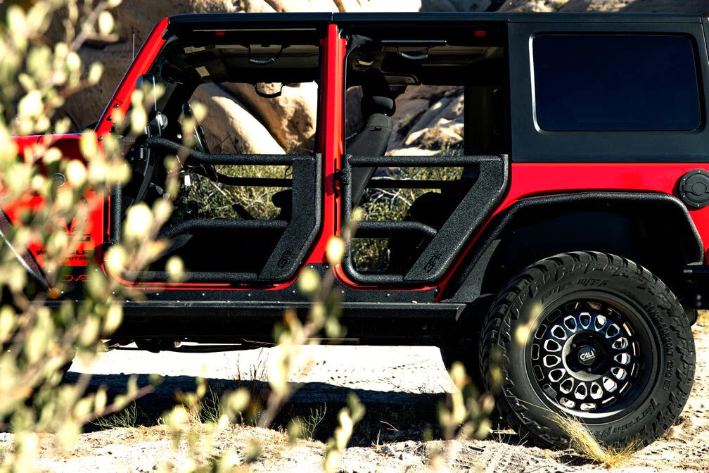 2007-2018 Jeep Wrangler JK Tube Doors Rear, Pair Body Armor 4X4