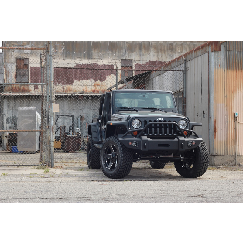 Fab Fours Lifestyle Winch Front Bumper w/ Pre Runner Guard Model JK07-B1850-1
