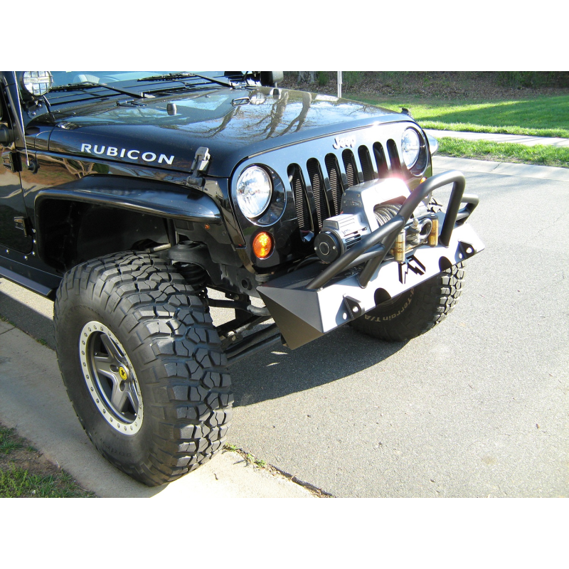 Fab Fours Hardcore Stubby Winch Front Bumper Model JK07-B1854-1
