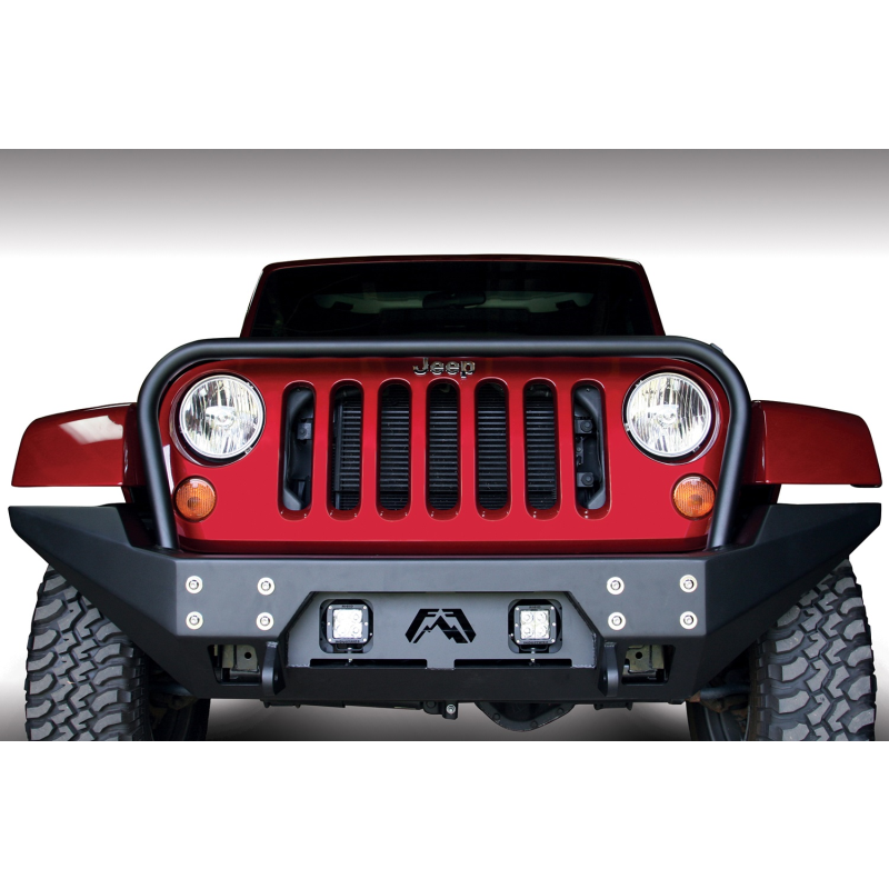 Fab Fours FMJ Full Width Winch Front Bumper w/ Grille Guard Model JK07-B1858-1