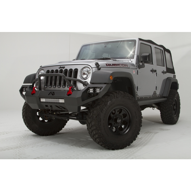 Fab Fours Vengeance Front Bumper w/ Pre Runner Guard Model JK07-D1852-1