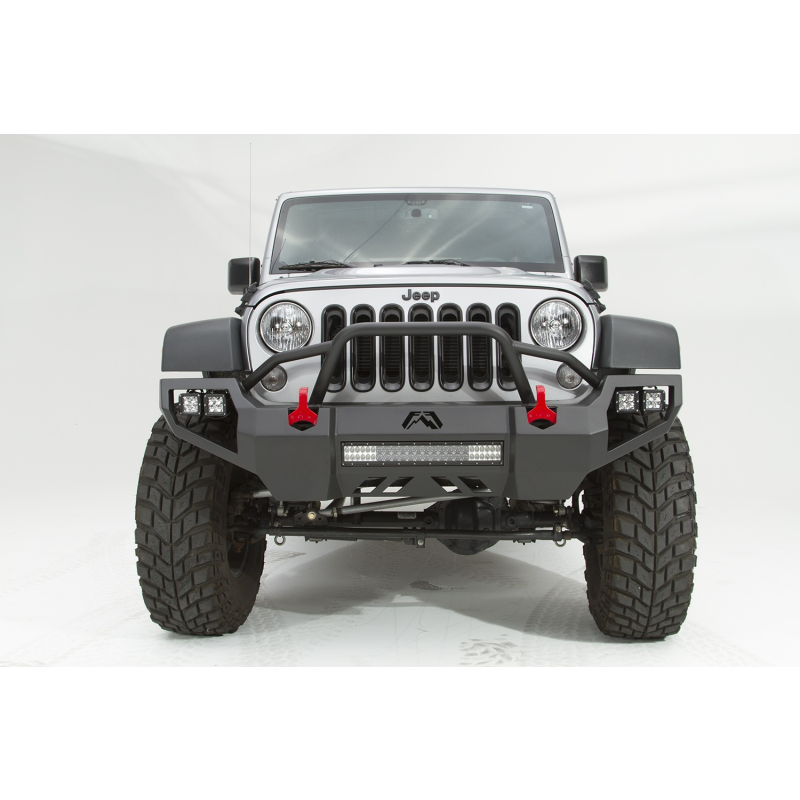 Fab Fours Vengeance Front Bumper w/ Pre Runner Guard Model JK07-D1852-1