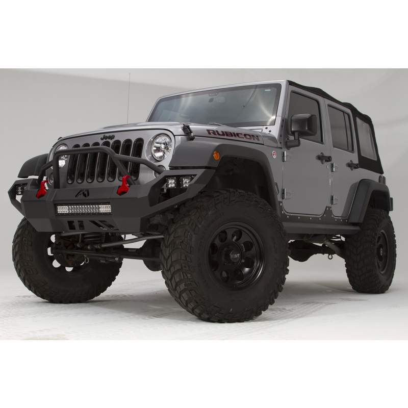 Fab Fours Vengeance Front Bumper w/ Pre Runner Guard Model JK07-D1852-1