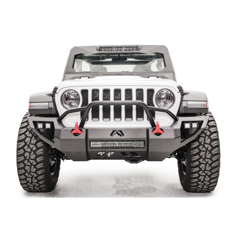 Fab Fours Vengeance Front Bumper w/ Pre Runner Guard Model JL18-D4652-1
