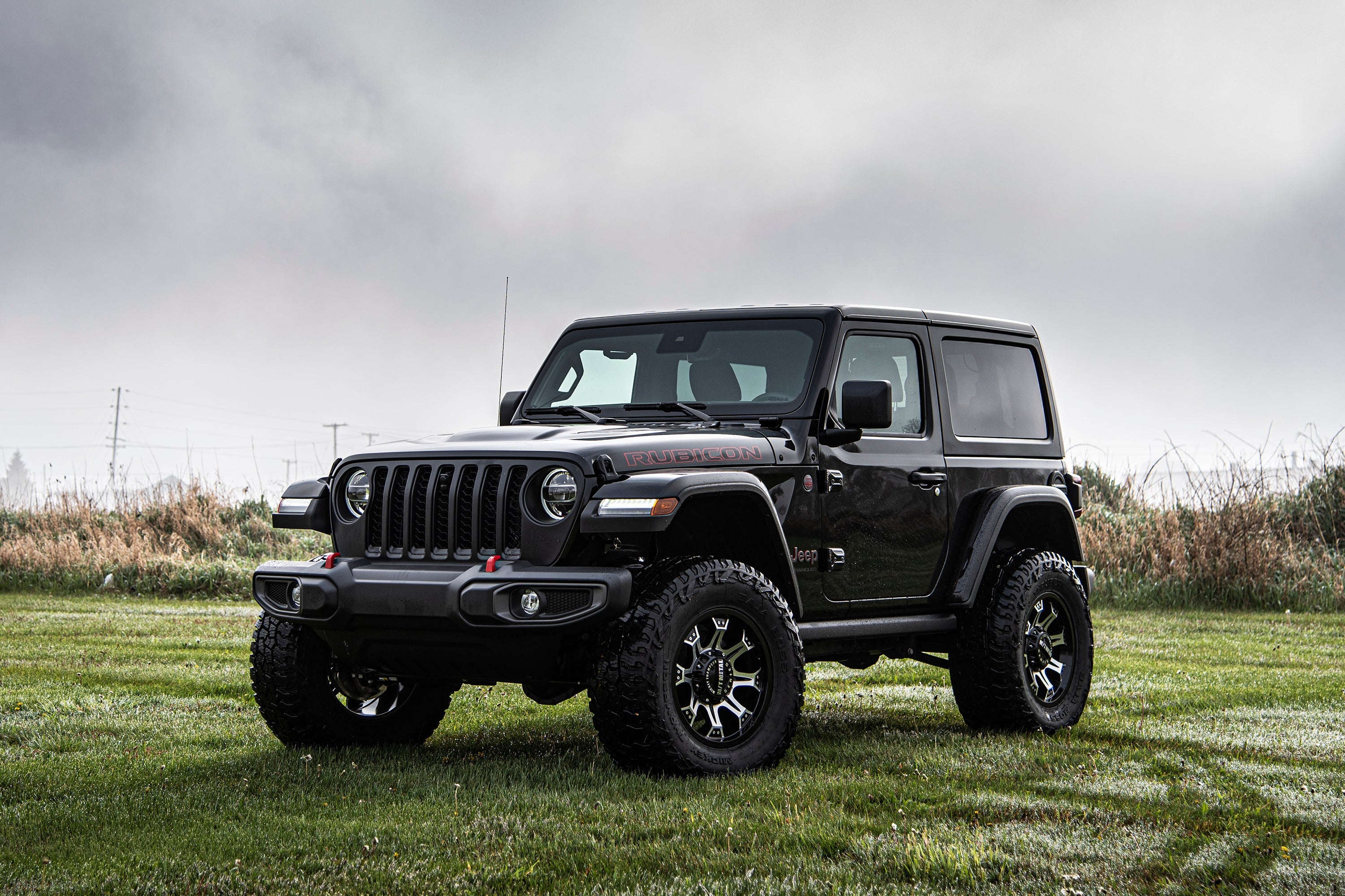 3 inch lift kit for Jeep Wrangler JL 2-Door (2018-2025) enhancing off-road capability and aggressive stance.