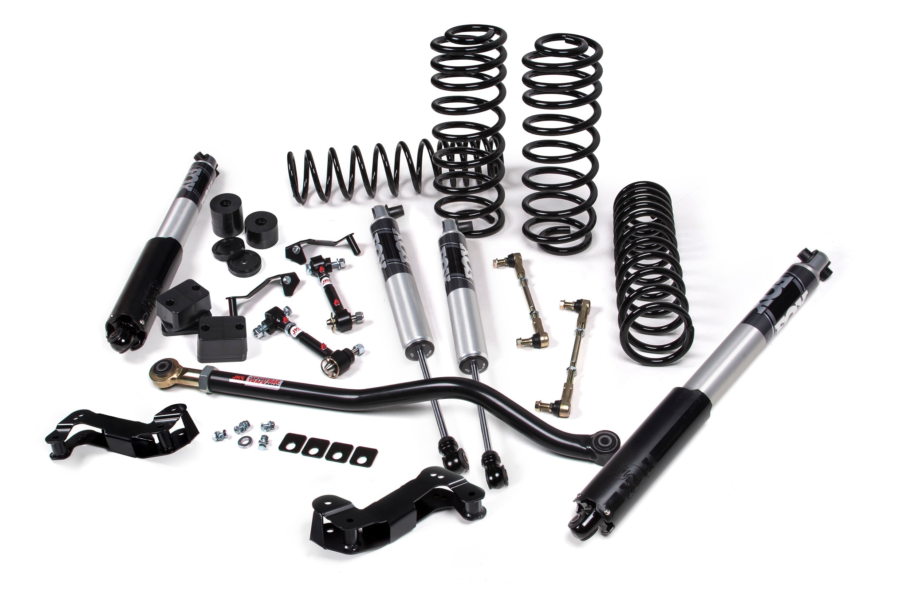 3.5-inch lift kit components for Wrangler JL 4 Door, including shocks, springs, and control arms for enhanced off-road performance.