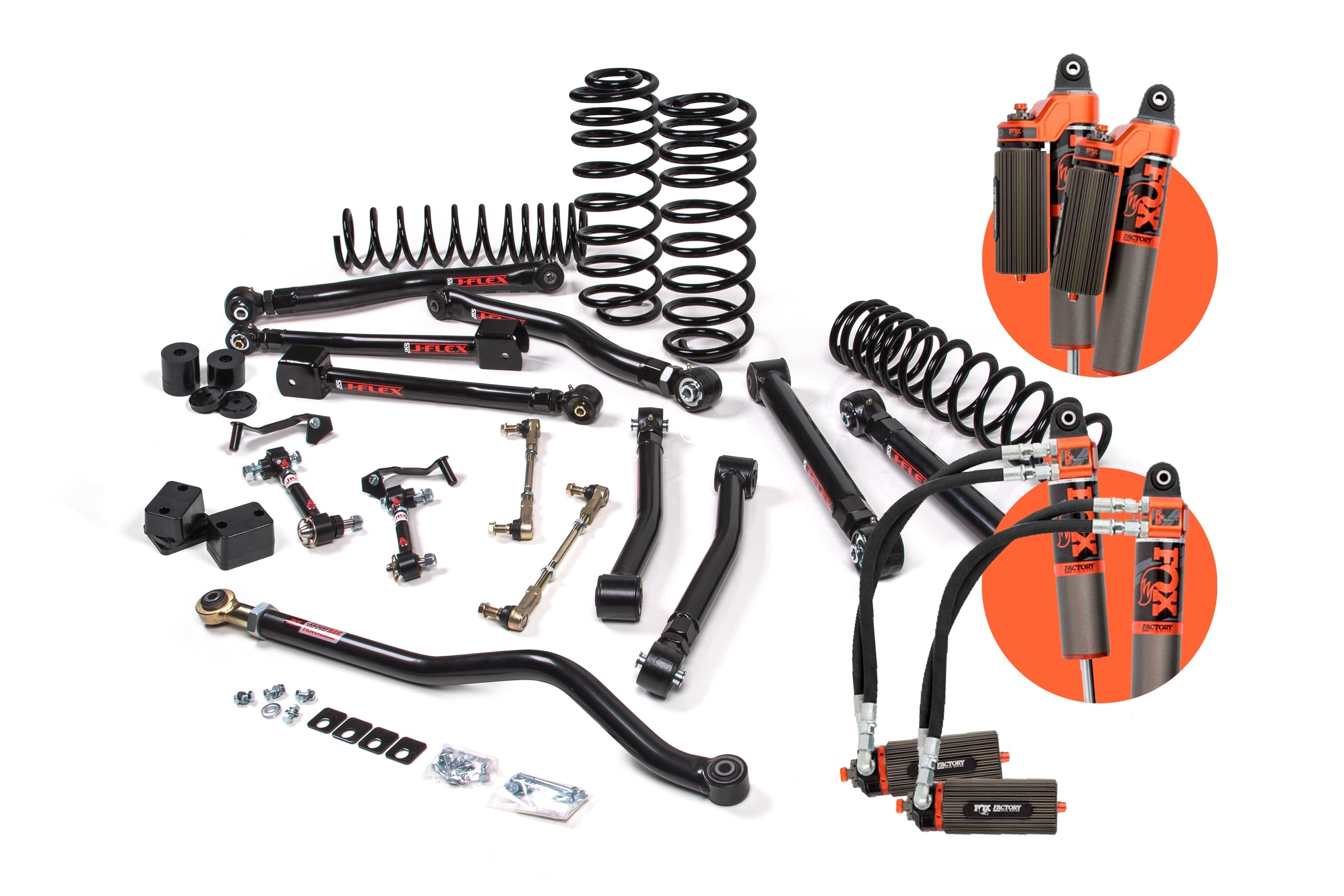 3.5-inch lift kit for Wrangler JL 4-Door, includes shocks, springs, and installation components for enhanced off-road performance.