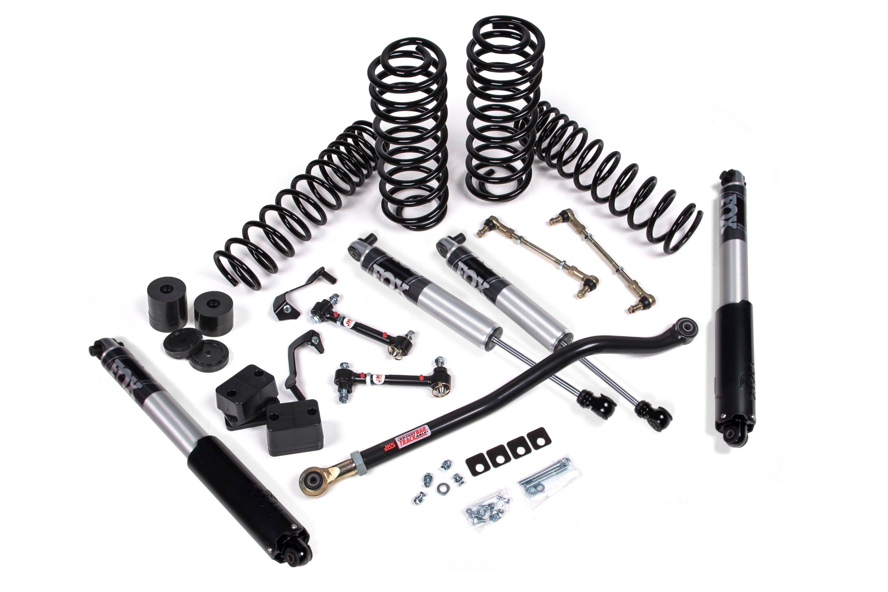 3-inch lift kit for Jeep Wrangler JL 4xe 4-door, including springs, shocks, and installation components. Ideal for offroad performance.