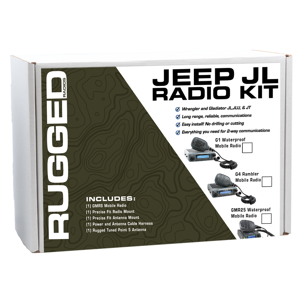 GMRS Mobile Radio Kit for Jeep Wrangler JL and Gladiator JT - Rambler G4
